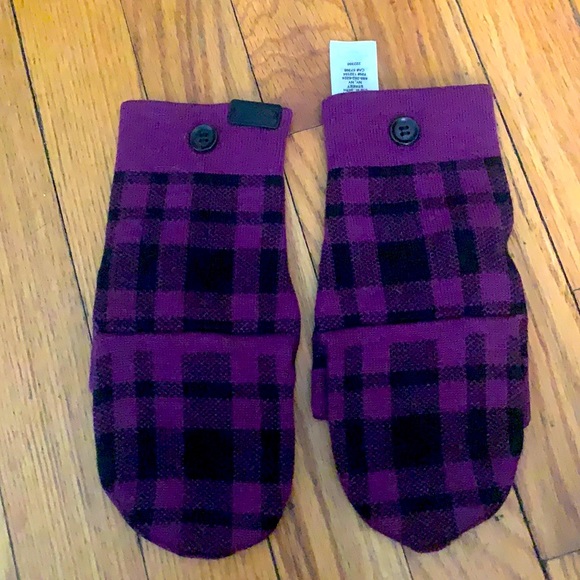 Coach plaid mittens